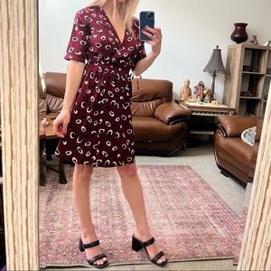 ASOS Printed Dress with 3/4 Sleeve